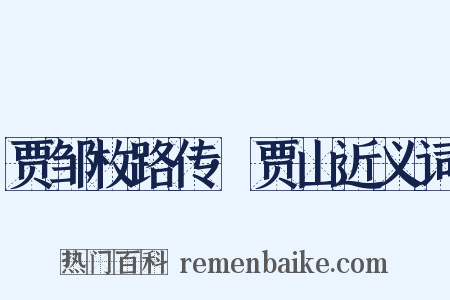 贾邹枚路传·贾山近义词是什么意思的图片